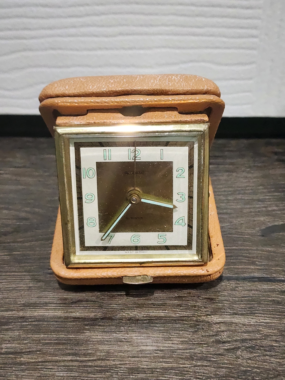 Pink Saxony Travel Alarm Clock Western Germany